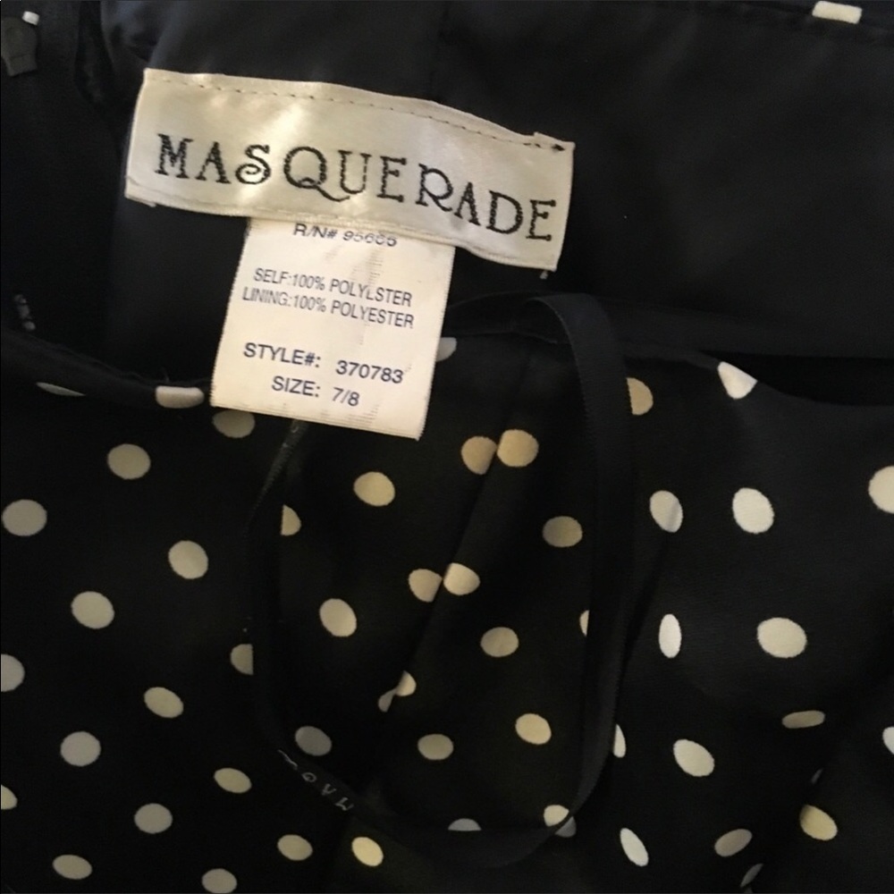 Masquerade Semi Formal Sleeveless Polkadot Dress 7 - Picture 4 of 8